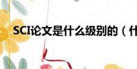 SCI論文是什么級別的(什么是SCI論文)
