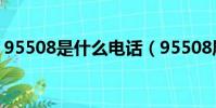 95508是什么電話(95508屬于什么電話呢)