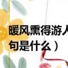 暖風熏得游人醉的下一句（暖風熏得游人醉下句是什么）