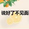 說好了不見面歌詞（說好了不見面歌曲簡介）