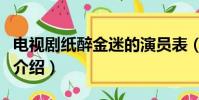 電視劇紙醉金迷的演員表(紙醉金迷主演人物介紹)