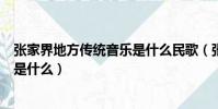 張家界地方傳統音樂是什么民歌(張家界地方傳統音樂指的是什么)