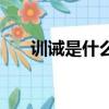 訓誡是什么意思（什么是訓誡的意思）