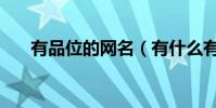 有品位的網名(有什么有品位的網名)