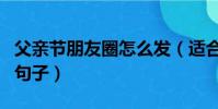 父親節朋友圈怎么發(適合父親節發朋友圈的句子)