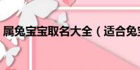 屬兔寶寶取名大全(適合兔寶寶的吉祥好名)