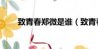 致青春鄭微是誰(致青春鄭微介紹)