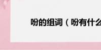 吩的組詞(吩有什么組詞呢)
