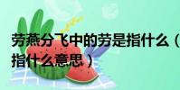 勞燕分飛中的勞是指什么(勞燕分飛中的勞是指什么意思)