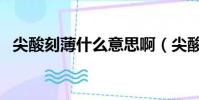 尖酸刻薄什么意思啊(尖酸刻薄意思介紹)