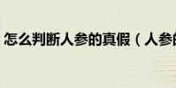 怎么判斷人參的真假(人參的真假如何辨別)