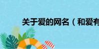 關于愛的網名(和愛有關的網名)