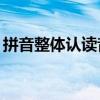 拼音整體認讀音節表（16個整體認讀音節表）