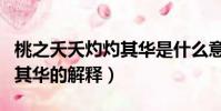 桃之夭夭灼灼其華是什么意思(桃之夭夭灼灼其華的解釋)
