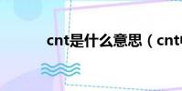 cnt是什么意思(cnt中文翻譯)