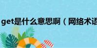 get是什么意思啊(網絡術語get是什么意思)