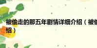 被偷走的那五年劇情詳細介紹(被偷走的那五年詳細劇情介紹)