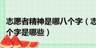 志愿者精神是哪八個字(志愿者精神具體的八個字是哪些)