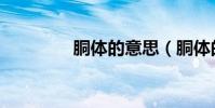 胴體的意思(胴體的解釋)