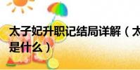 太子妃升職記結局詳解(太子妃升職記大結局是什么)