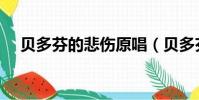 貝多芬的悲傷原唱(貝多芬的悲傷歌詞)