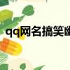 qq網名搞笑幽默（qq網名搞笑幽默有哪些）