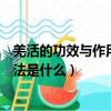 羌活的功效與作用及食用方法（羌活的功效與作用及食用方法是什么）
