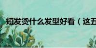 短發燙什么發型好看(這五種發型很流行)