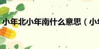 小年北小年南什么意思(小年北小年南釋義)