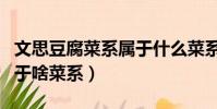 文思豆腐菜系屬于什么菜系(文思豆腐菜系屬于啥菜系)