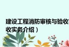 建設工程消防審核與驗收實務（關于建設工程消防審核與驗收實務介紹）