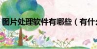 圖片處理軟件有哪些(有什么圖片處理軟件)