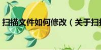 掃描文件如何修改(關于掃描文件如何修改)