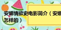安娜情欲史電影簡介(安娜情欲史電影簡介是怎樣的)