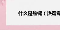 什么是熱鍵(熱鍵專業解釋)