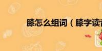 膝怎么組詞(膝字讀音及解釋)