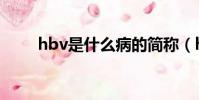 hbv是什么病的簡稱(hbv的解釋)