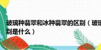 玻璃種翡翠和冰種翡翠的區別(玻璃種翡翠和冰種翡翠的區別是什么)