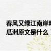 春風又綠江南岸明月何時照我還這句詩的意思是什么（泊船瓜洲原文是什么）