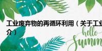 工業廢棄物的再循環利用(關于工業廢棄物的再循環利用簡介)