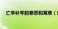 亡羊補牢的意思和寓意(亡羊補牢講解)