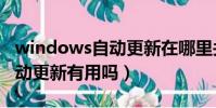 windows自動更新在哪里關閉(windows自動更新有用嗎)