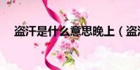 盜汗是什么意思晚上(盜汗是什么意思)