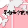 帶有頭字的成語有哪些（帶有頭字的成語）