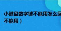 小鍵盤數字鍵不能用怎么回事(小鍵盤數字鍵不能用)