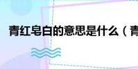 青紅皂白的意思是什么(青紅皂白的意思)