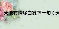 天地有情盡白發下一句(天地有情盡白發)