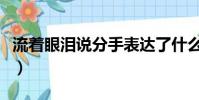 流著眼淚說分手表達了什么(流著眼淚說分手)