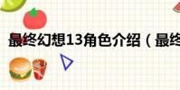 最終幻想13角色介紹(最終幻想13男主角)