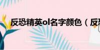 反恐精英ol名字顏色(反恐精英ol名字)
